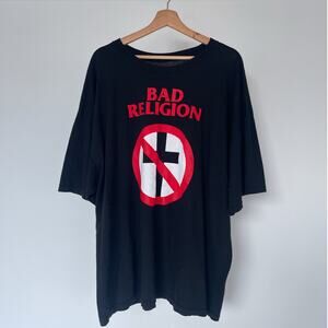 Bad Religion Black Cross Buster Logo T-Shirt / Sz XL/2XL / Punk Band Tee